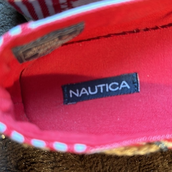 NAUTICA Rudder 2 Red and White Stripe Espadrille Size 6 - Picture 6 of 12